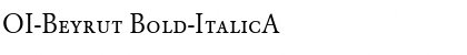 OI-Beyrut Bold-ItalicA Font Title Preview