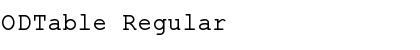 ODTable Regular Font Title Preview