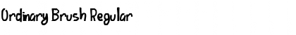 Ordinary Brush Regular Font Title Preview