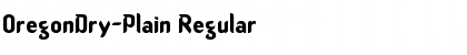 OregonDry-Plain Regular Font Title Preview