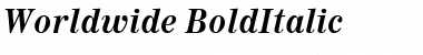 Worldwide BoldItalic Font Title Preview