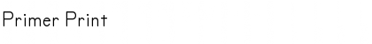 Primer Print Font Title Preview