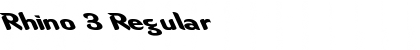 Rhino 3 Regular Font Title Preview