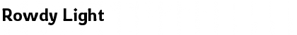 Rowdy Light Font Title Preview