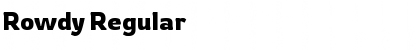 Rowdy Regular Font Title Preview