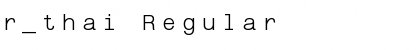 r_thai Regular Font Title Preview