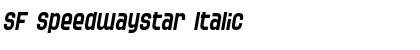 SF Speedwaystar Italic Font Title Preview