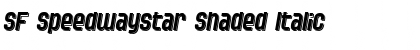 SF Speedwaystar Shaded Italic Font Title Preview