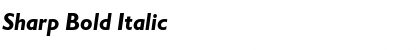 Sharp Bold Italic Font Title Preview