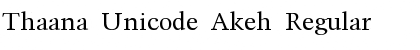 Thaana Unicode Akeh Regular Font Title Preview