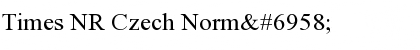 Times NR Czech Normᬮ Font Title Preview