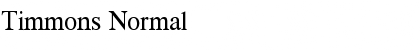 Timmons Normal Font Title Preview