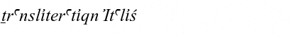 Transliteration Italic Font Title Preview