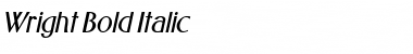 Wright Bold Italic Font Title Preview