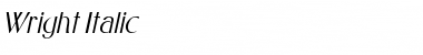 Wright Italic Font Title Preview