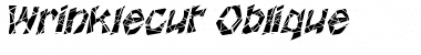 Wrinklecut Oblique Font Title Preview
