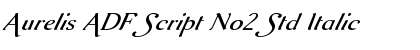Aurelis ADF Script No2 Std Italic Font Title Preview