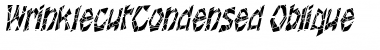 WrinklecutCondensed Oblique Font Title Preview
