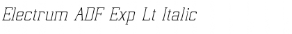 Electrum ADF Exp Lt Italic Font Title Preview