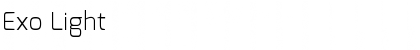 Exo Light Font Title Preview