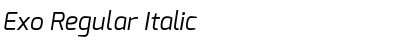 Exo Regular Italic Font Title Preview