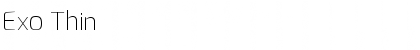 Exo Thin Font Title Preview