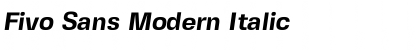 Fivo Sans Modern Italic Font Title Preview