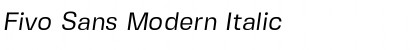 Fivo Sans Modern Italic Font Title Preview
