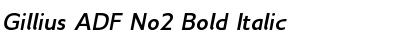 Gillius ADF No2 Bold Italic Font Title Preview