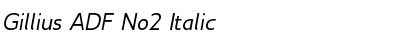 Gillius ADF No2 Italic Font Title Preview