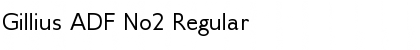Gillius ADF No2 Regular Font Title Preview