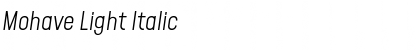 Mohave Light Italic Font Title Preview