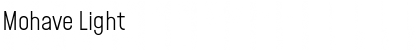 Mohave Light Font Title Preview