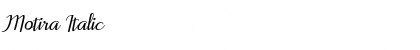 Motira Italic Font Title Preview