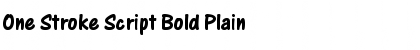 One Stroke Script Bold Plain Font Title Preview