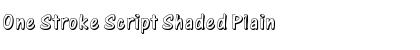One Stroke Script Shaded Plain Font Title Preview