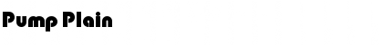 Pump Plain Font Title Preview