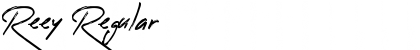 Reey Regular Font Title Preview