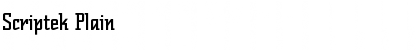 Scriptek Plain Font Title Preview