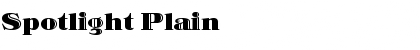 Spotlight Plain Font Title Preview