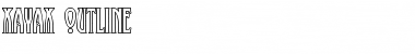XAyax Outline Regular Font Title Preview