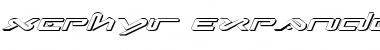 Xephyr Expanded Shadow Italic Expanded Shadow Italic Font Title Preview