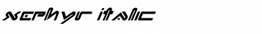 Xephyr Italic Italic Font Title Preview