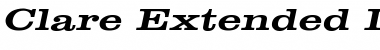 Clare Extended Italic Font Title Preview