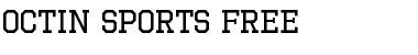Octin Sports Free Regular Font Title Preview