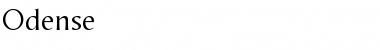 Odense Regular Font Title Preview