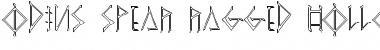 ODINS SPEAR RAGGED HOLLOW Regular Font Title Preview