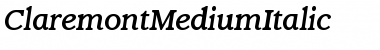 ClaremontMediumItalic Roman Font Title Preview