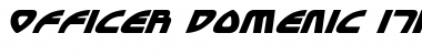 Officer Domenic Italic Italic Font Title Preview