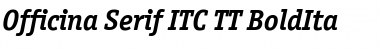 Officina Serif ITC TT BoldIta Font Title Preview